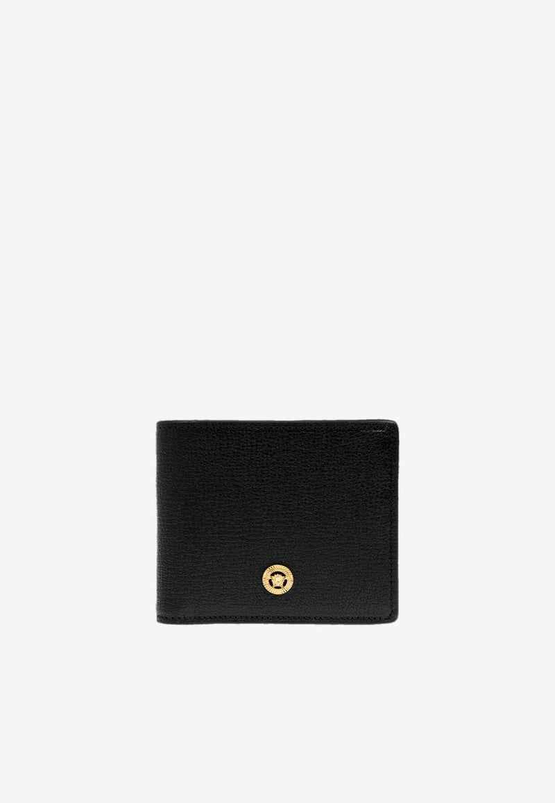 Medusa Biggie Bi-Fold Wallet in Grained Leather