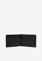 Medusa Biggie Bi-Fold Clip Wallet in Grained Leather