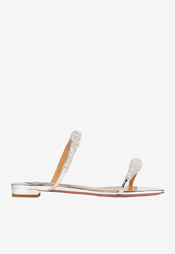 Disco Dancer Crystal Embellished Flat Sandals