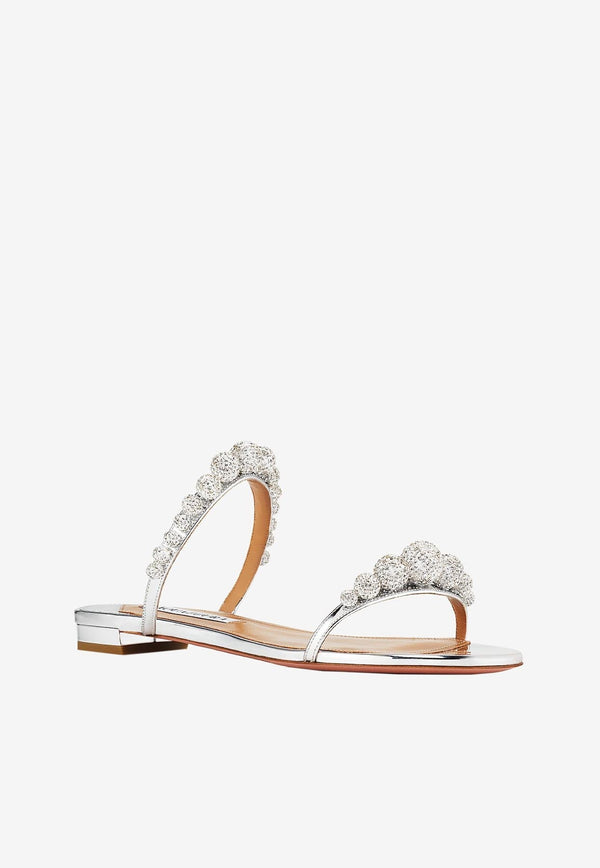 Disco Dancer Crystal Embellished Flat Sandals