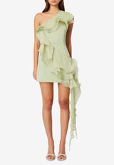 Poppy One-Shoulder Ruffled Mini Dress