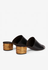 Rhea 40 Block Heel Leather Mules