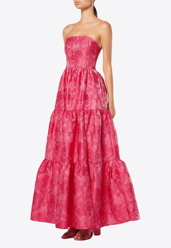 Whitley Strapless Floral Gown