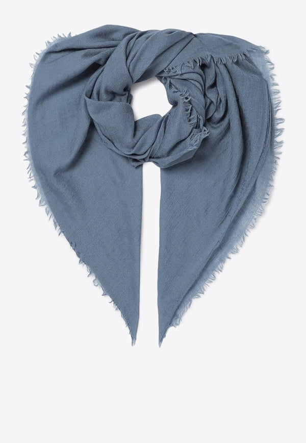 Frayed Wool-Blend Scarf