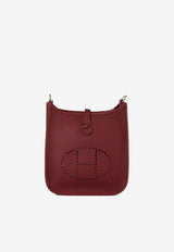 Mini Evelyne 16 in Rouge H Clemence Leather with Palladium Hardware