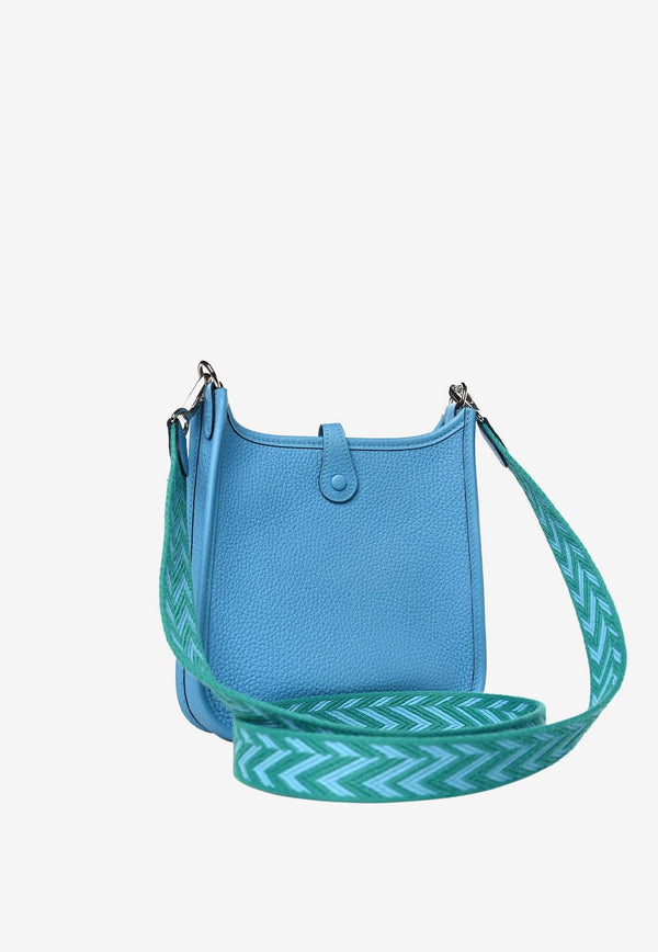 Mini Evelyne 16 Zigzag in Bleu du Nord Clemence Leather with Palladium Hardware