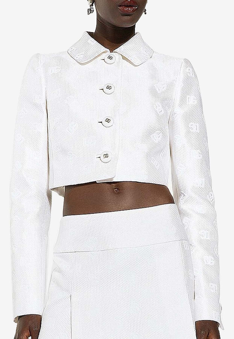 All-Over Logo Cropped Jacket