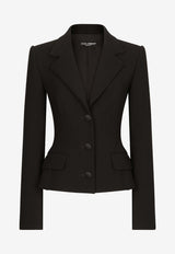 Single-Breasted Tailored Wool-Blend Blazer