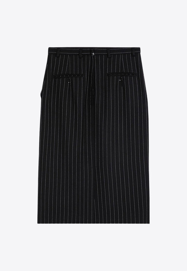 Pinstripe Pencil Skirt