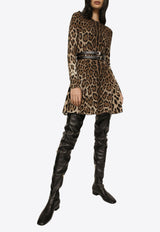 Leopard Sleeved Mini Dress