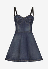 Corset Mini Denim Dress