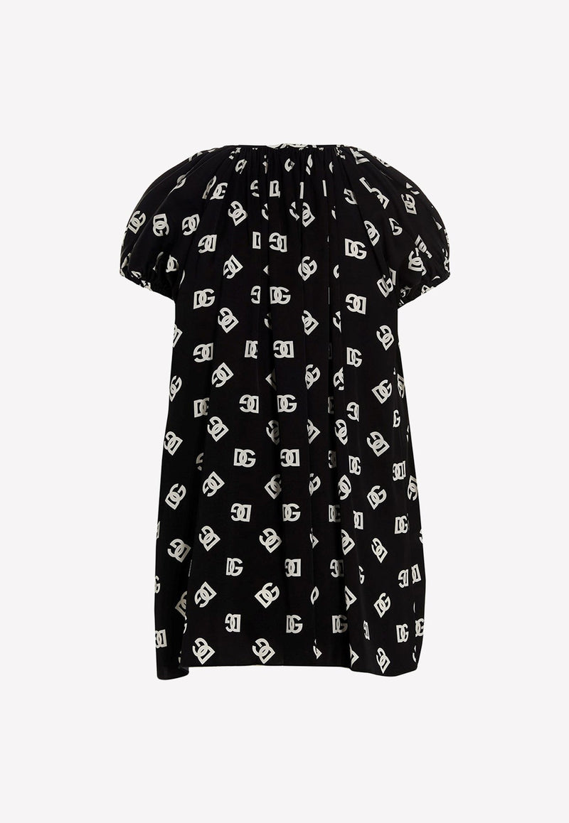 Short-Sleeved Logo Monogram Blouse