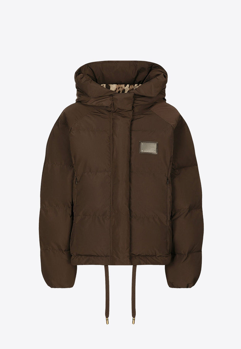 Logo Plate Puffer Jacket