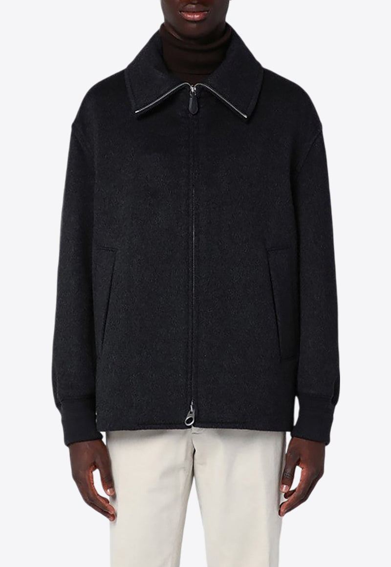 Zip-Up Cashmere Jacket