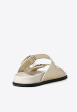 Fayence Logo Flat Sandals