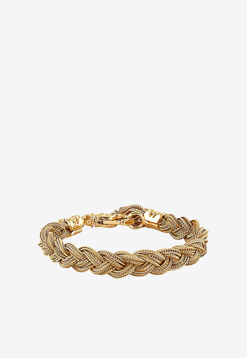 Gold Braided Chain Bracelet