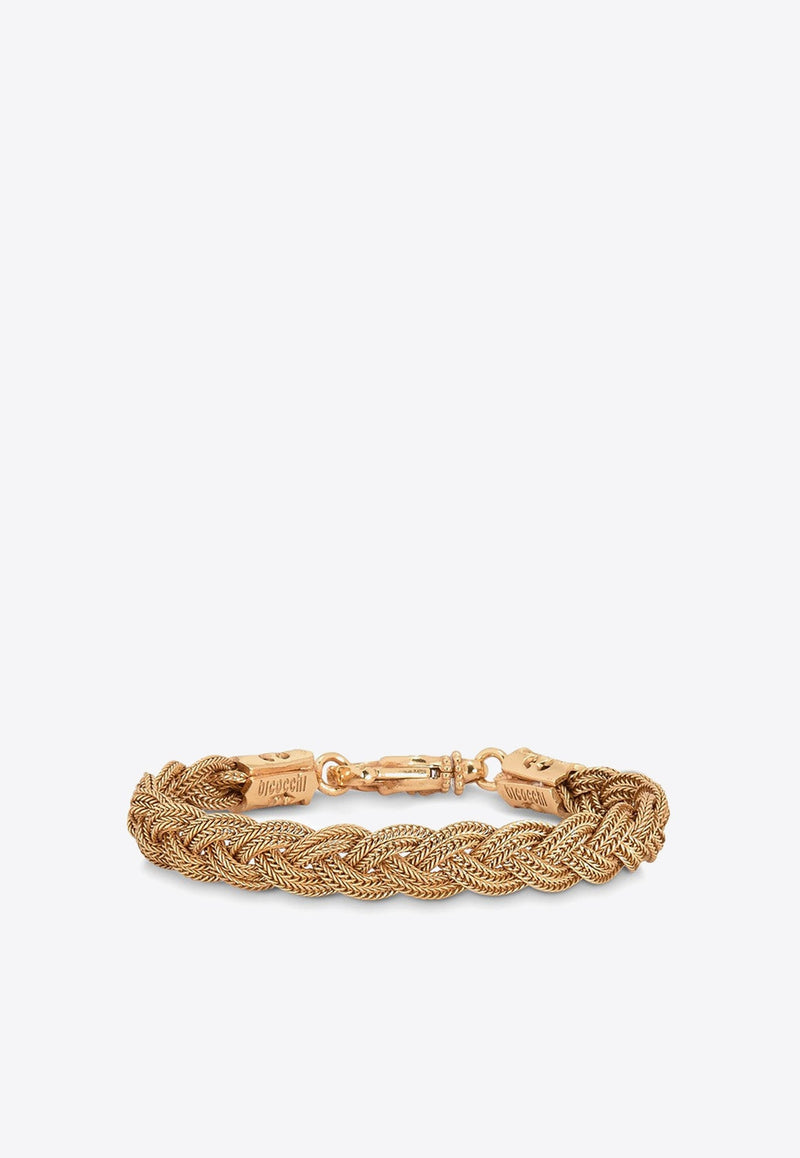 Gold Flat Braided Bracelet