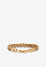 Gold Flat Braided Bracelet