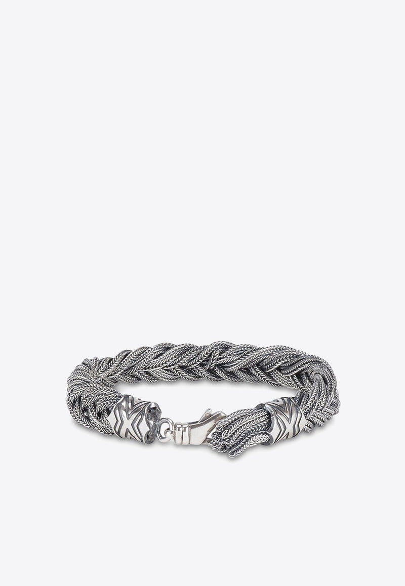 Silver Fishtail Braided Bracelet