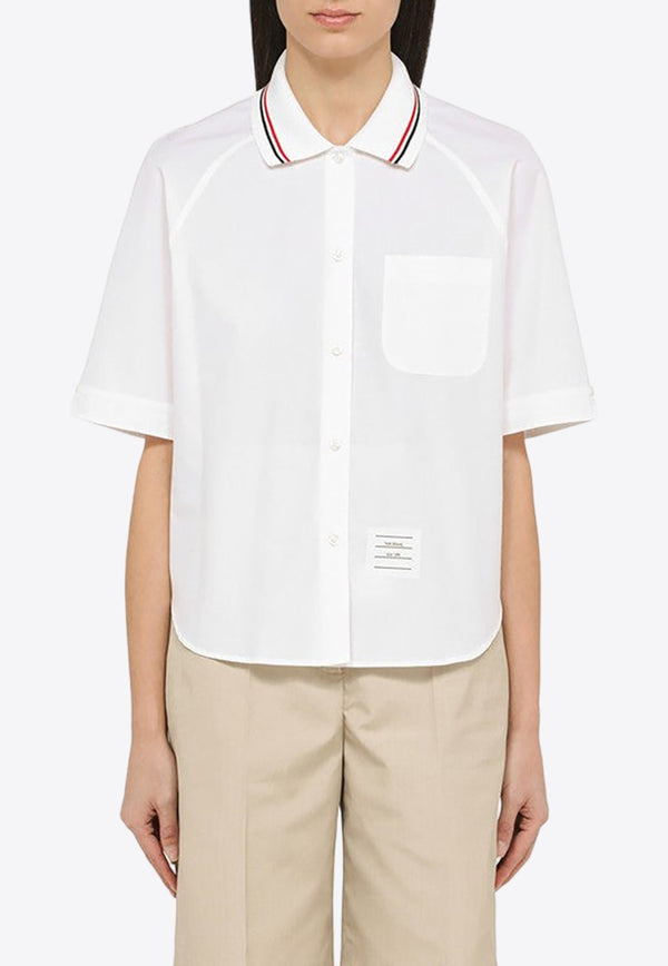 Name Tag Patch Buttoned Shirt