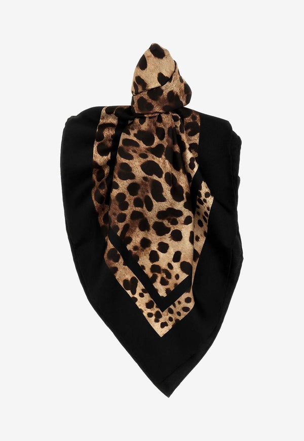 Leopard Print Silk Scarf