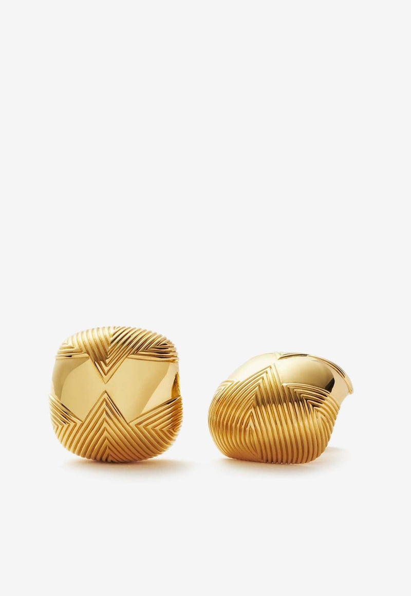 Hera Dome Ridge Oversized Earrings