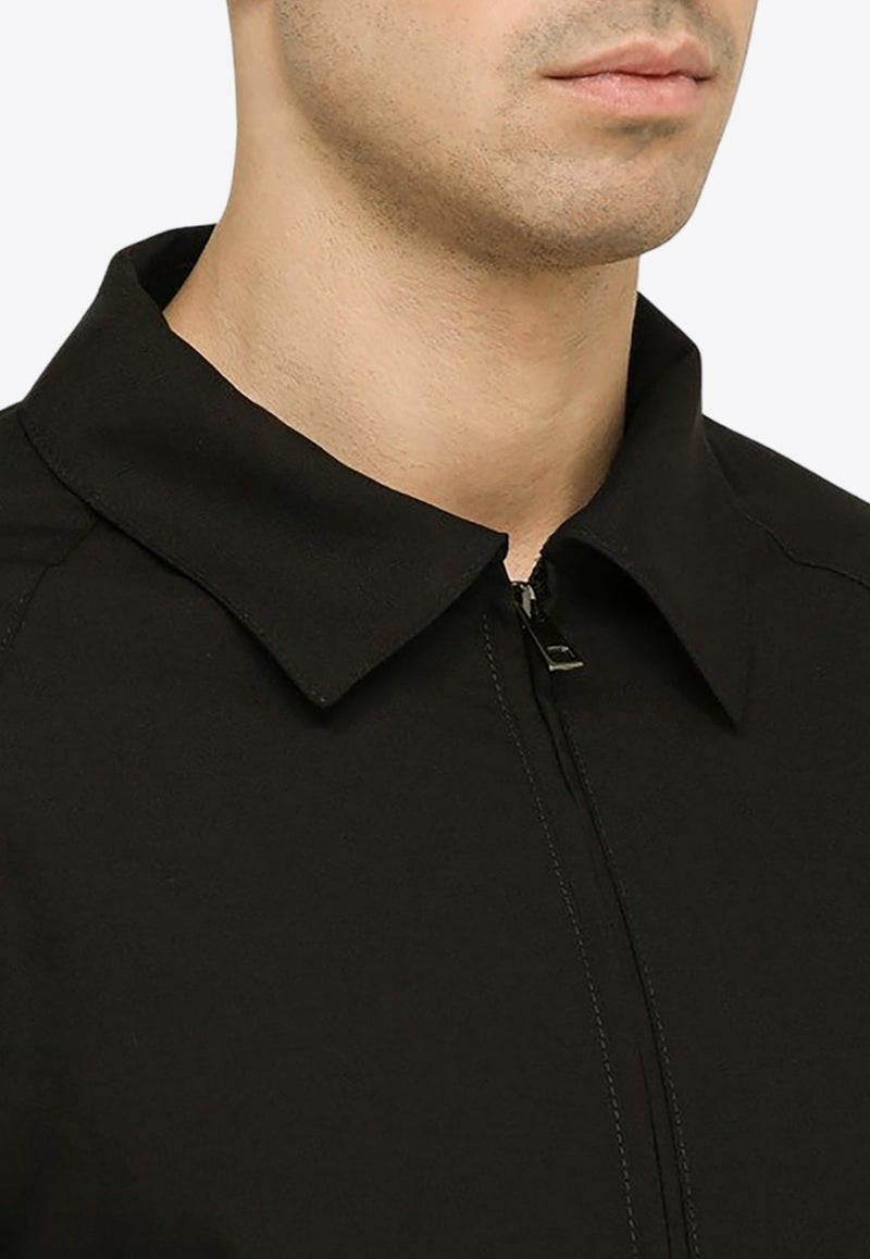 Zip-Up Wool Overshirt