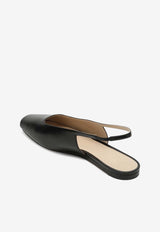 Slingback Flats in Smooth Leather