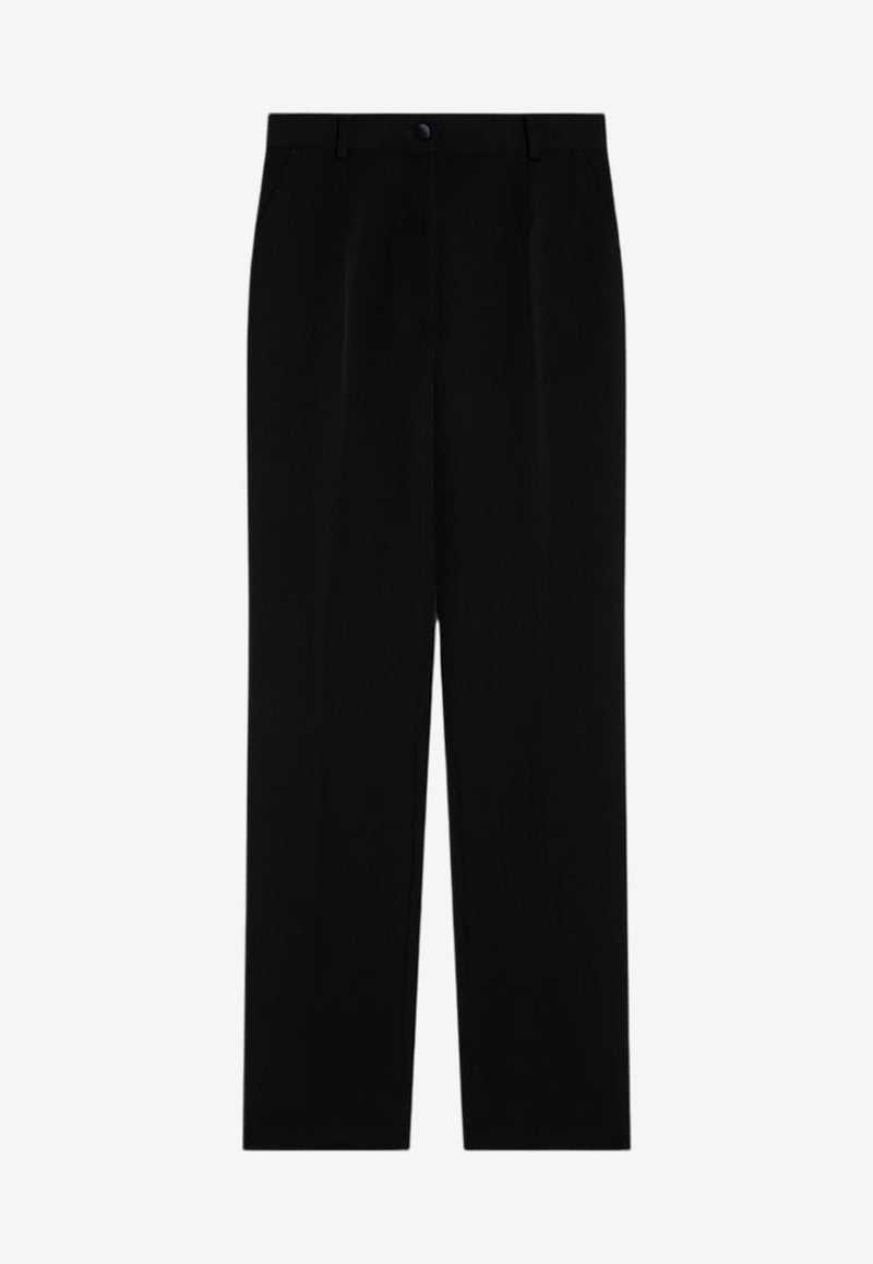 High-Waist Wool Tuxedo Pants