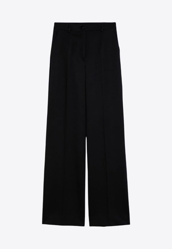 Straight-Leg Wool Pants