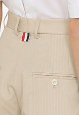 Striped Jacquard Bermuda Shorts