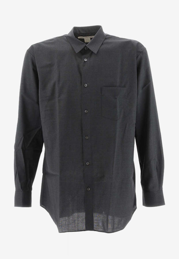 Long-Sleeved Wool Shirt