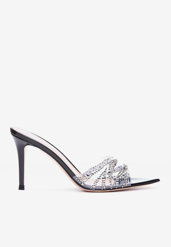 Rania 85 Crystal-Embellished Mules