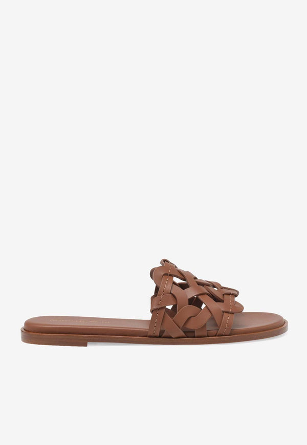 Amalfi Calf Leather Flat Sandals