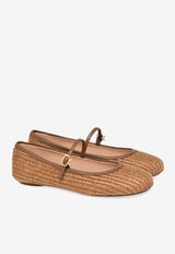 Carla Raffia Ballet Flats