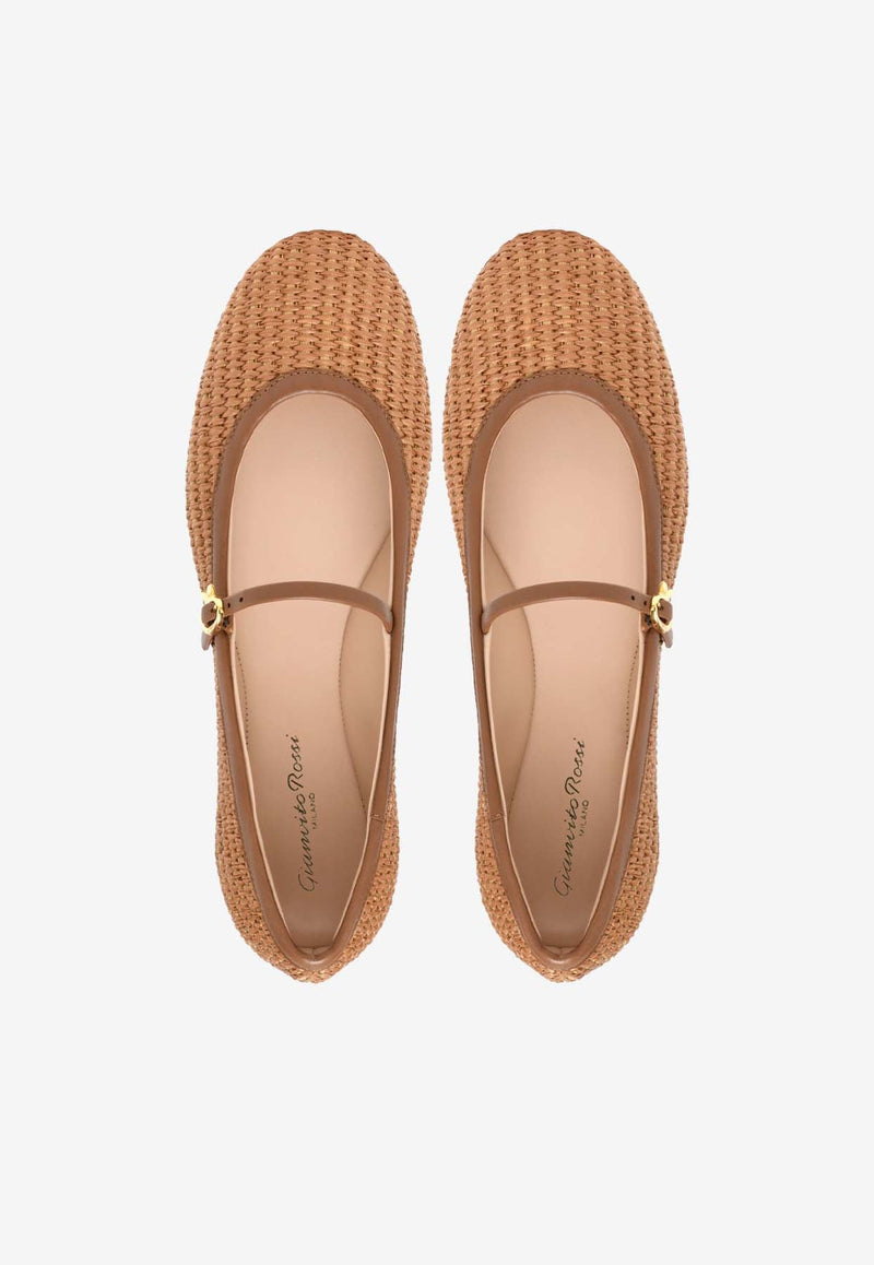 Carla Raffia Ballet Flats