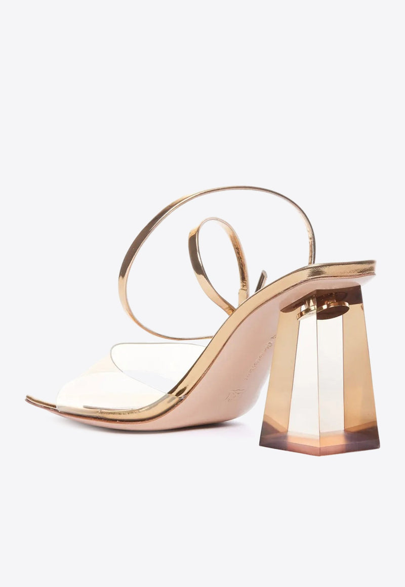 Cosmic 85 Metallic-Leather Sandals