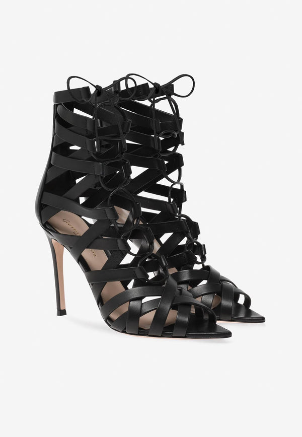 Catherine 105 Caged Ankle Boots in Nappa Leather