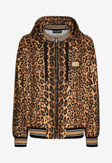 Leopard Print Hooded Sweatshirt
