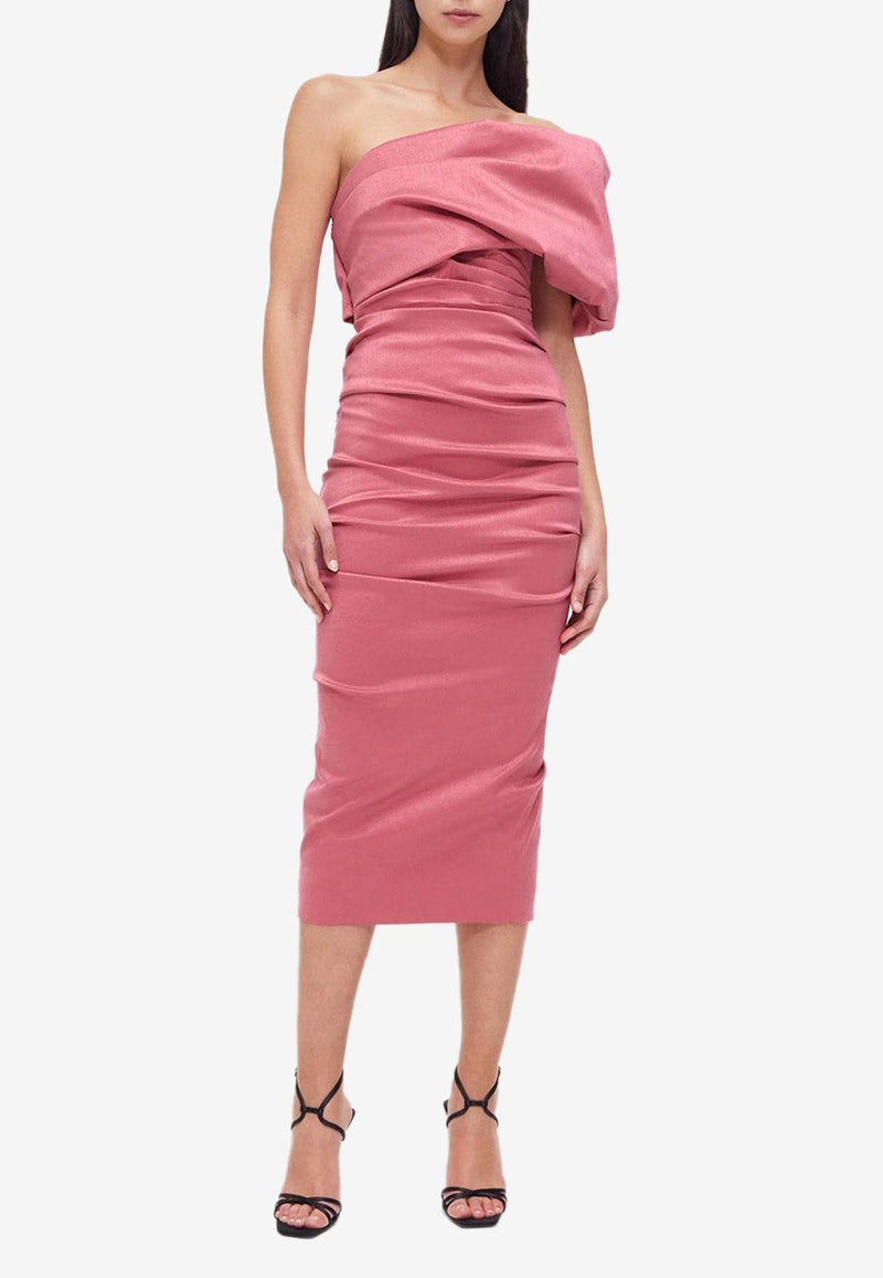 Kat One-Shoulder Midi Dress