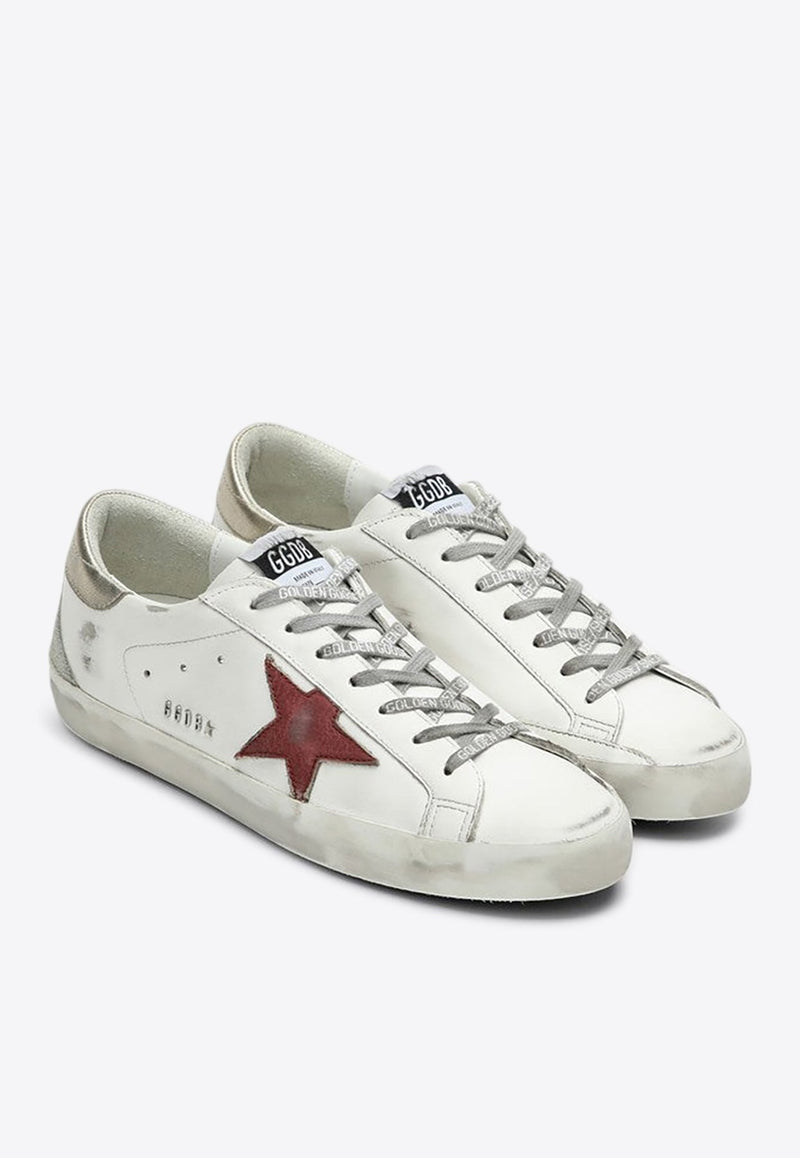 Super-Star Distressed Leather Sneakers