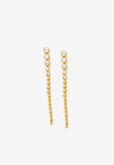 Tennis Beaded Long Drop Earrings