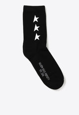 Star Print Ribbed Socks