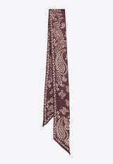 Paisley Print Silk Scarf