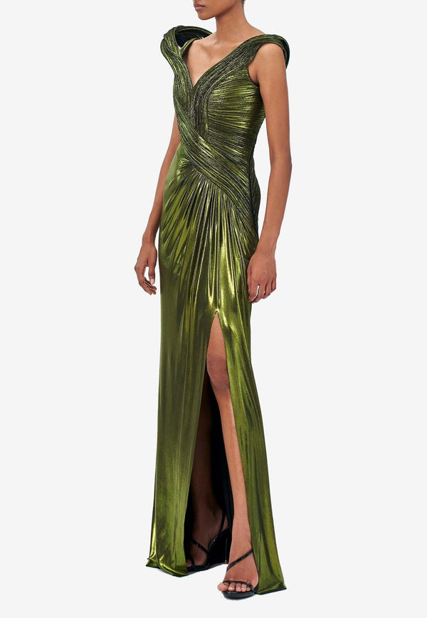 The Astral Sculpted Metallic Gown