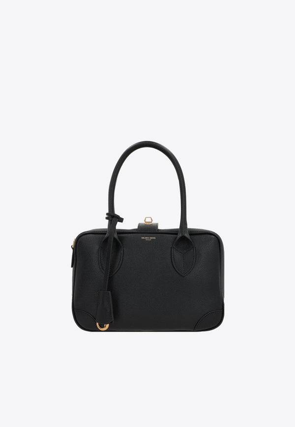 Vita Grained Leather Top Handle Bag