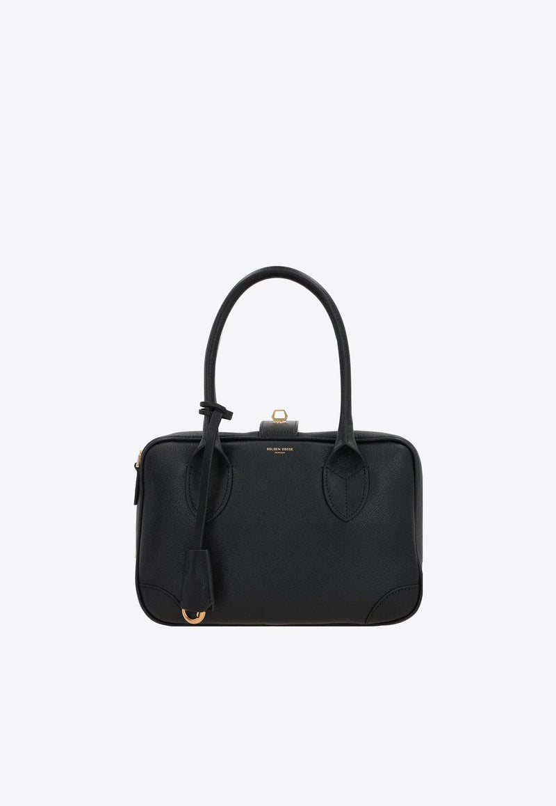 Vita Grained Leather Top Handle Bag