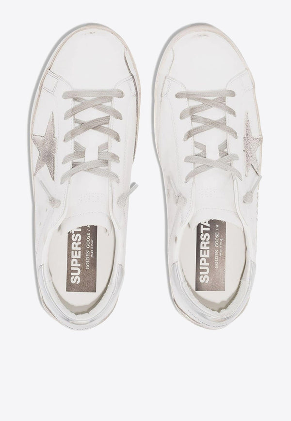 Super-Star Distressed Leather Sneakers