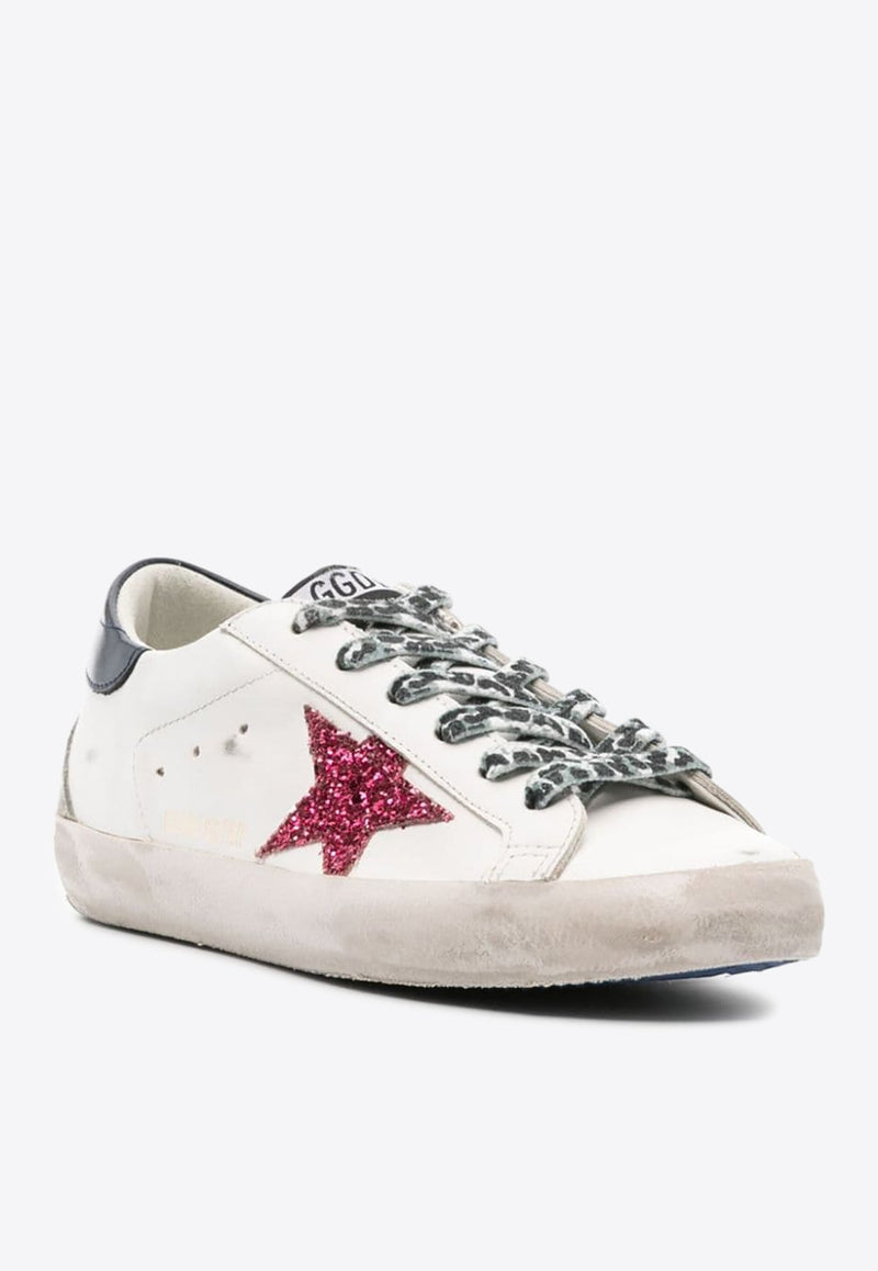 Super-Star Distressed Low-Top Sneakers in Leather
