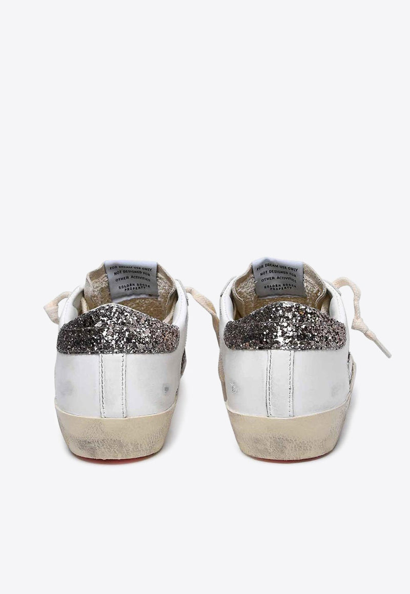 Super-Star Glitter-Paneled Low-Top Sneakers